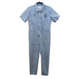 Mod Ref Denim Jumpsuit Coverall Womens Medium Blue Streetwear Skater Gorpcore
